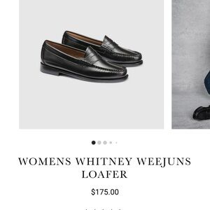 USED Black Leather Loafers